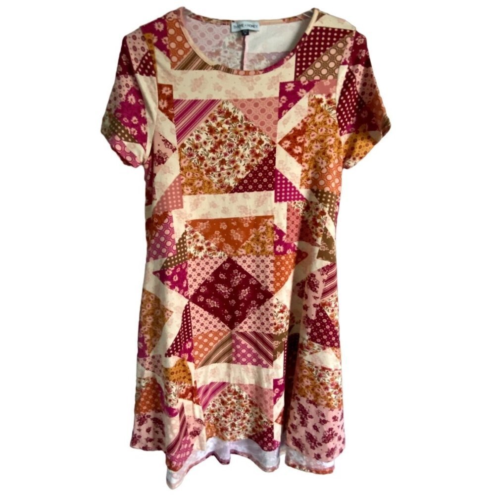 Thyme and Honey Pullover Short Sleeve Dress Size with Pockets Medium NEW